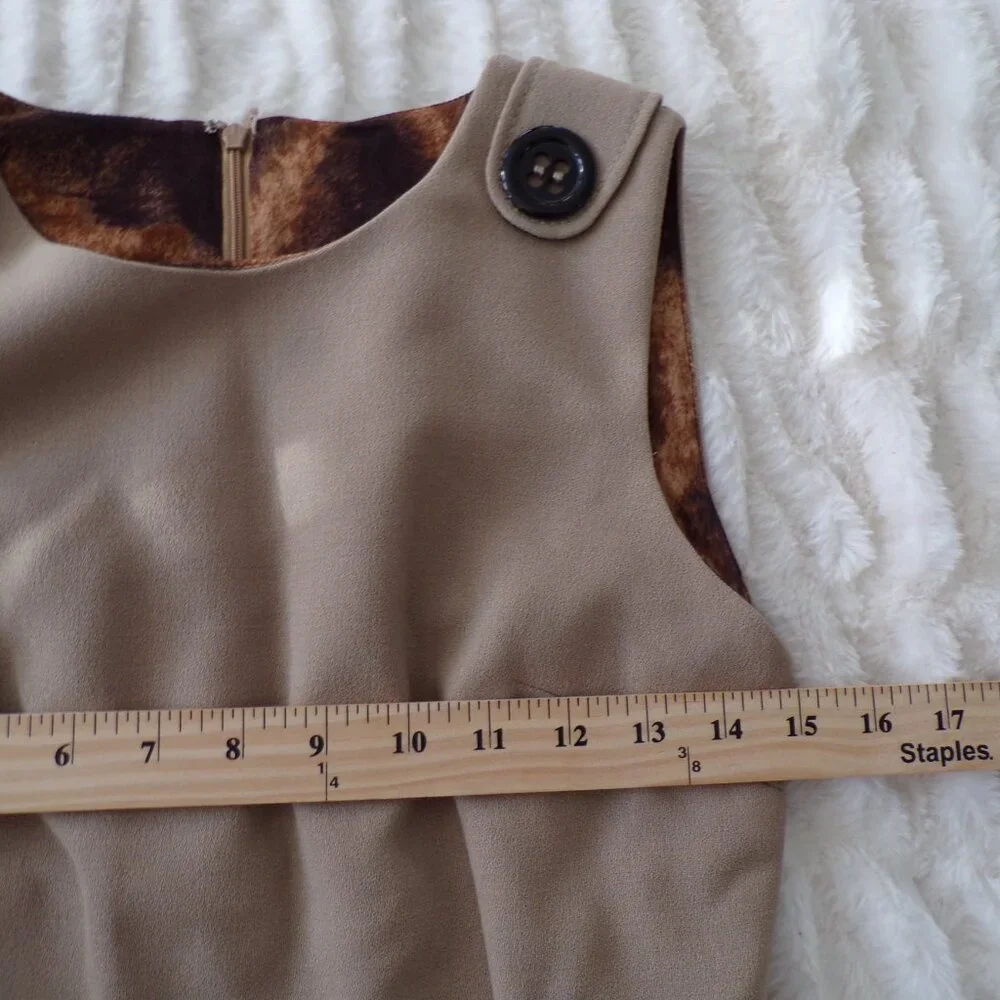 NWOT Dolce & Gabbana tan neutral wool mini y2k dress 40/S